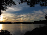 Sun dog over the Merrimack River, from Jim's campsite on Derr Island